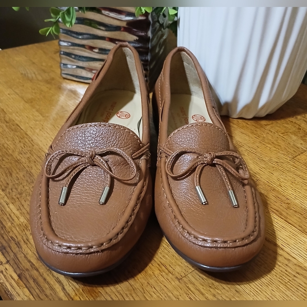 MARC JOSEPH Diana Brown Leather Loafer Flats with Bows 7.5M‎ Cottagecore - Picture 3 of 7